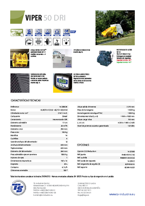 Štěpkovače TS-Industrie Viper 50 DRI