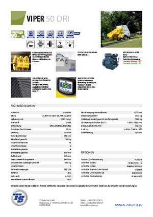 Štěpkovače TS-Industrie Viper 50 DRI