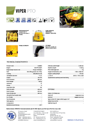 Štěpkovače TS-Industrie Viper PTO