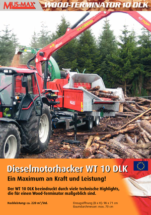 Štěpkovače MUS-MAX Wood-Terminator 10 DLK
