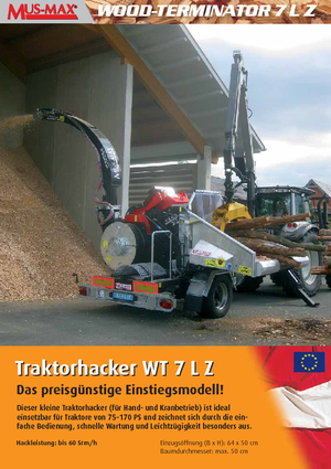 Štěpkovače MUS-MAX Wood-Terminator 7 LZ
