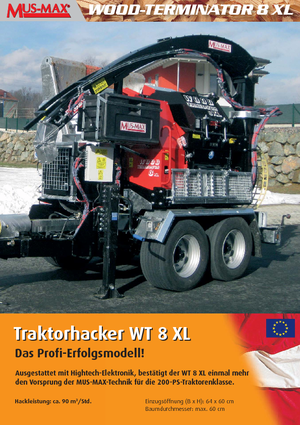 Štěpkovače MUS-MAX Wood-Terminator 8 XL Z