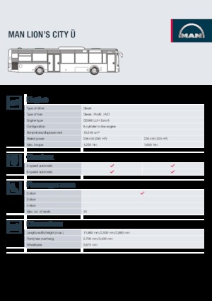 Městské autobusy MAN Lion’s City Ü