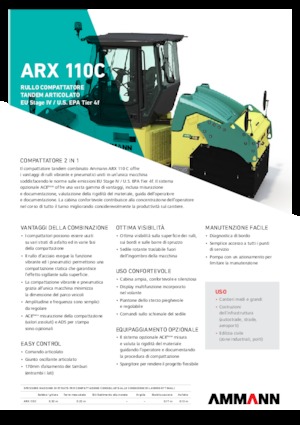 Kombinované válce Ammann ARX 110 C T4f