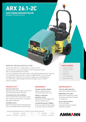 Kombinované válce Ammann ARX 26.1-2C
