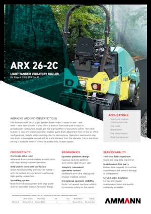 Kombinované válce Ammann ARX 26-2C