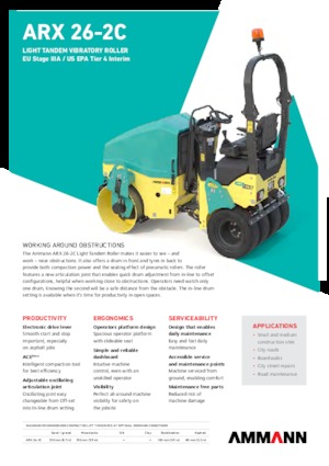 Kombinované válce Ammann ARX 26-2C T4f
