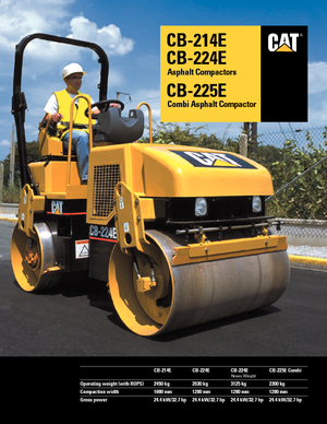 Tandemové vibrační válce Caterpillar CB 225 E