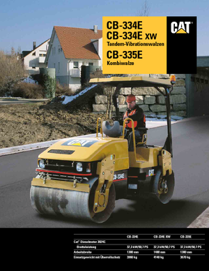Tandemové vibrační válce Caterpillar CB 335 E