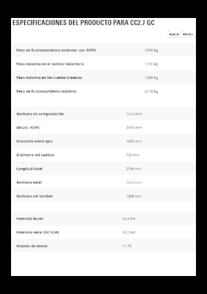 Kombinované válce Caterpillar CC2.7GC