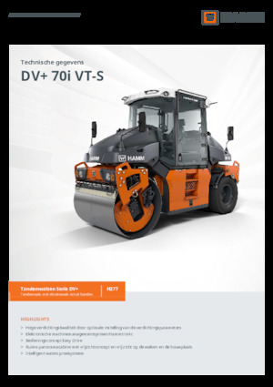 Kombinované válce Hamm DV+ 70i VT-S