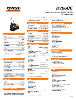 Kombinované válce Case DV26CE