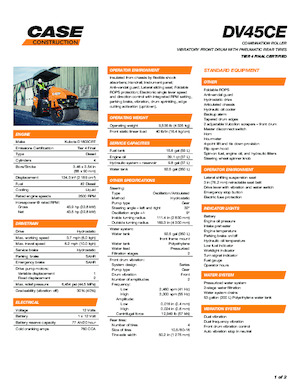 Kombinované válce Case DV45CE