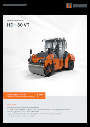 Kombinované válce Hamm HD+ 80 VT