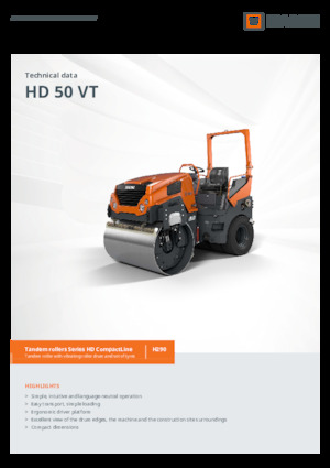 Kombinované válce Hamm HD 50 VT