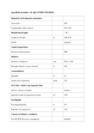 Sklízecí mlátičky Laverda AL Quattro Techno