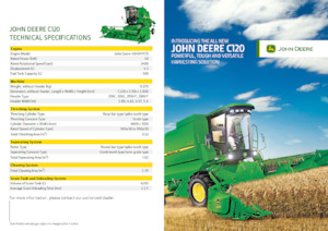 Sklízecí mlátičky John Deere C120