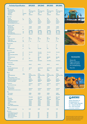 Sklízecí mlátičky Sampo Rosenlew SR 2065 Spezial