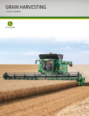 Sklízecí mlátičky John Deere T6 800