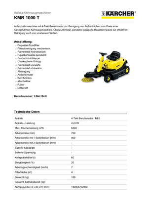 Kompaktní zametače Kärcher KMR 1000 T