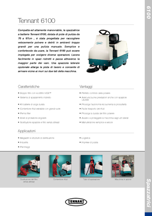 Kompaktní zametače Tennant Tennant 6100