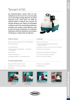 Kompaktní zametače Tennant Tennant 6100