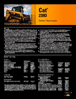Smykem řízené nakladače Caterpillar 239D
