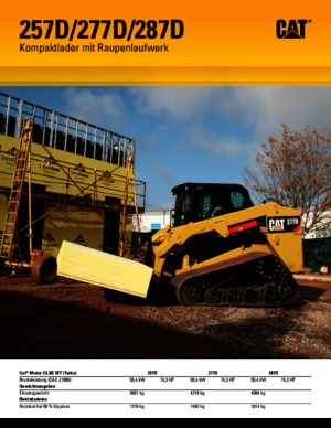 Smykem řízené nakladače Caterpillar 287D