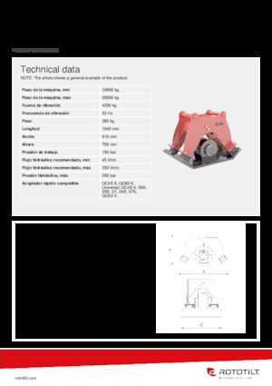 Vibrační desky montovatelné Rototilt® C41
