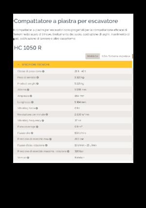 Vibrační desky montovatelné Epiroc HC 1050 R 