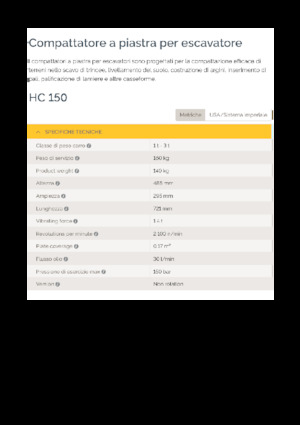 Vibrační desky montovatelné Epiroc HC 150 