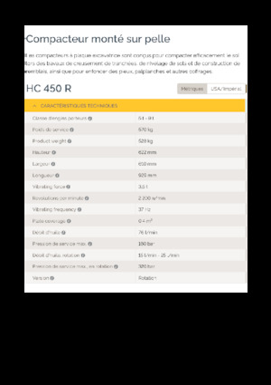 Vibrační desky montovatelné Epiroc HC 450 R 