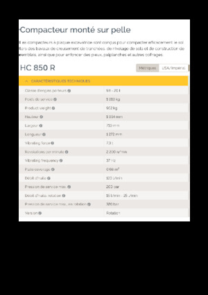 Vibrační desky montovatelné Epiroc HC 850 R 