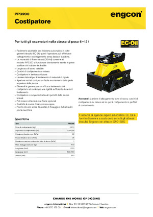 Vibrační desky montovatelné engcon PP3200