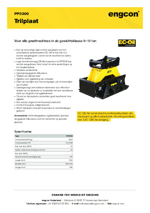 Vibrační desky montovatelné engcon PP3200