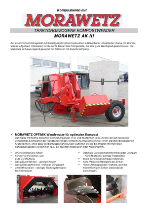Obraceče kompostu Morawetz Ak III 900