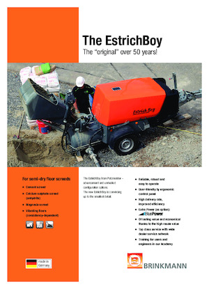Pneumatické dopravníky Brinkmann Estrich Boy EC 350 
