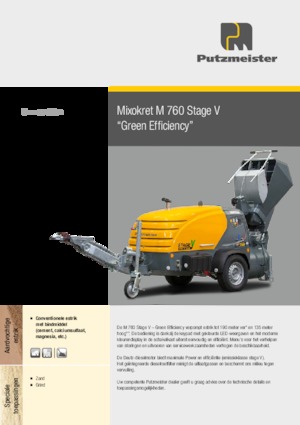 Pneumatické dopravníky Putzmeister M 760 DHB 