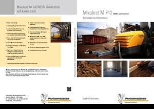 Pneumatické dopravníky Putzmeister M 740 DB