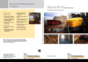 Pneumatické dopravníky Putzmeister M 740 DB