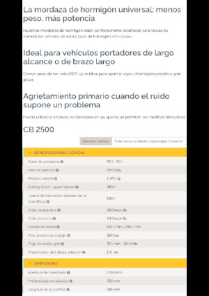 Demoliční drtiče Epiroc CB 2500