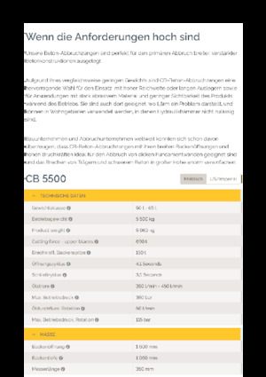 Demoliční drtiče Epiroc CB 5500