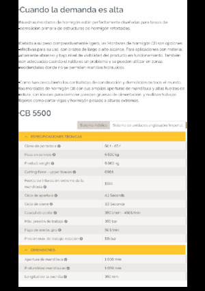 Demoliční drtiče Epiroc CB 5500