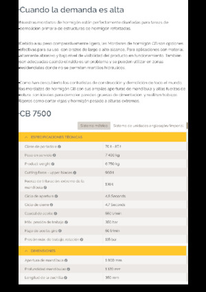 Demoliční drtiče Epiroc CB 7500
