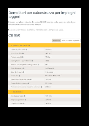 Demoliční drtiče Epiroc CB 950