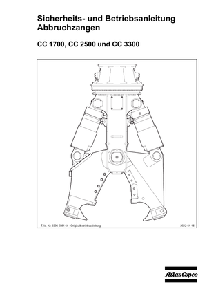 Demoliční drtiče Atlas Copco CC 2500S
