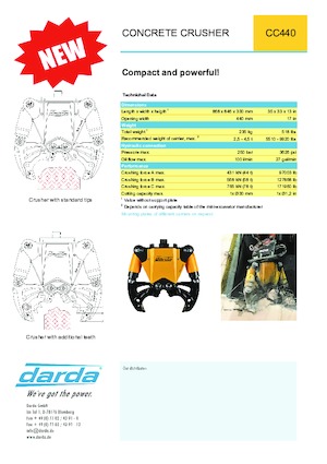 Demoliční drtiče Darda CC440