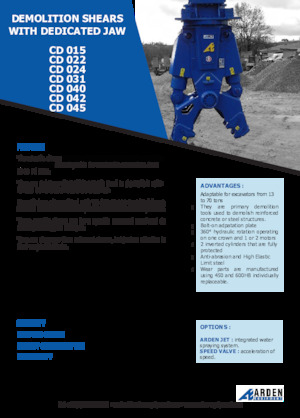 Demoliční drtiče Arden CD022