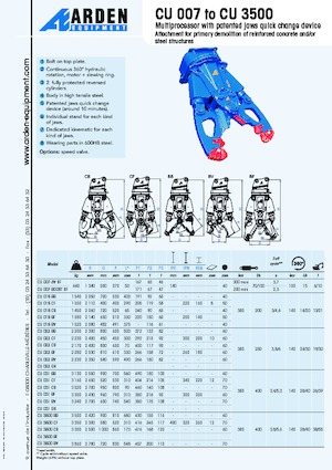 Demoliční drtiče Arden CU 031 CB