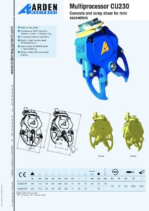 Demoliční drtiče Arden CU 0230 CB